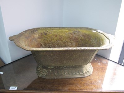 Lot 1571 - Art Deco Cast Iron Planter, rectangular with...