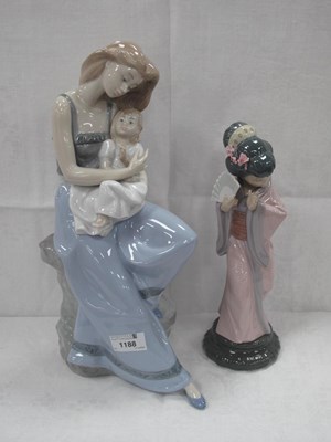 Lot 1188 - Lladro figures Geisha Girl and My Little Girl...