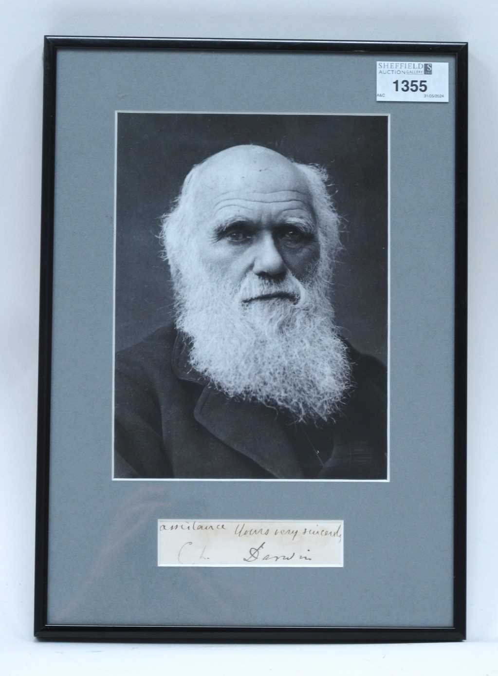 Lot 1355 - Charles Darwin Autograph, black ink signed...