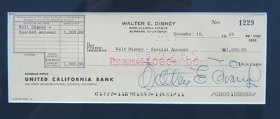 Lot 1357 - Walt Disney Autograph, blue ink signed...