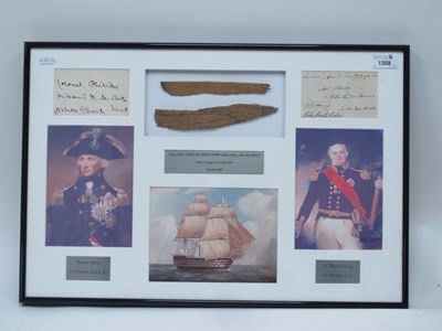 Lot 1358 - Horatio Nelson and Thomas Hardy Autographs,...