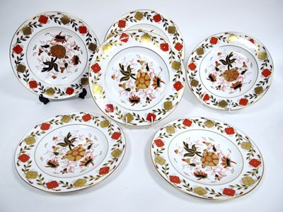 Lot 1269 - Six Royal Crown Derby Porcelain Plates,...