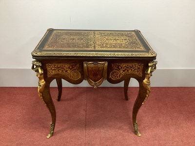 Lot 1514 - A XIX Century Style Boulle Games Table, with a...