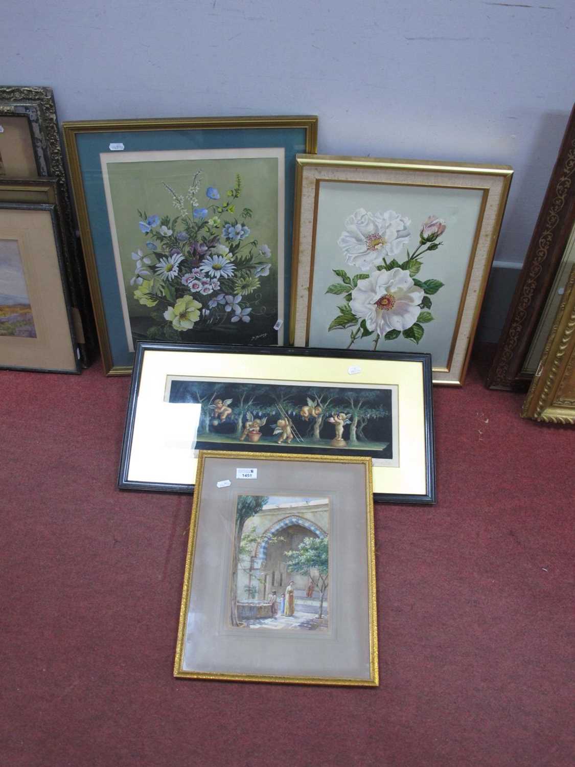 Lot 1451 - D. Bishop (Sheffield artist) country flowers...