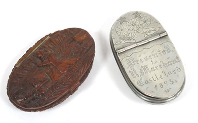 Lot 1314 - A Mid/Late XIX Century Coquilla Nut Snuff Box,...