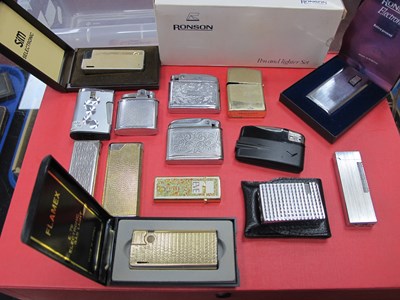 Lot 1304 - Lighters, including Ronson, Penguin, Mistral,...