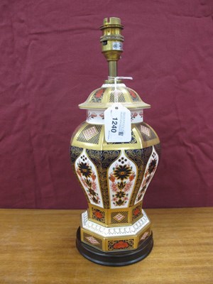 Lot 1116 - A Royal Crown Derby Porcelain Table Lamp,...