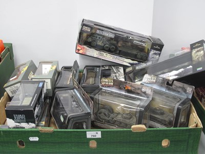Lot 760 - Fourteen Diecast and Plastic Model Military...