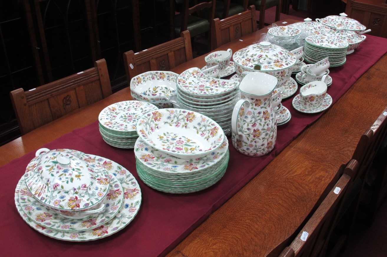 Lot 1180 - A Minton 'Haddon Hall' Pattern Porcelain...