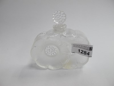 Lot 1284 - Lalique Deux Fleurs Scent Bottle, with frosted...