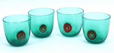 Lot 1027 - A Set of Four Italian Carlo Moretti Glass...