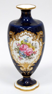 Lot 1128 - A Royal Crown Derby Porcelain Vase, of ovoid...