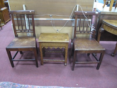 Lot 1607 - Pair of XIX Century Country Farmhouse Chairs,...