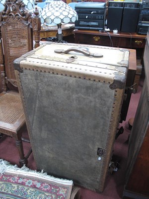 Lot 1595 - Victor Wardrobe Luggage Vellum Trunk, with...