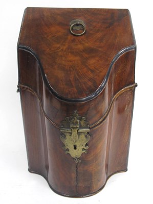 Lot 1272 - A XIX Century Mahogany Knife Box, of...