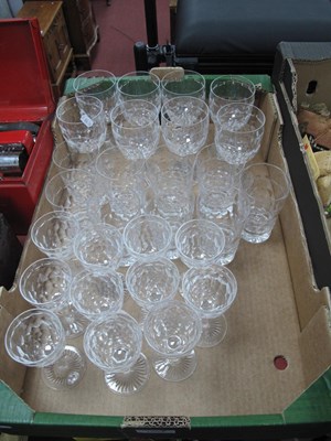 Lot 1063 - Sherry, Wine and Tumbler Glasses, each with...