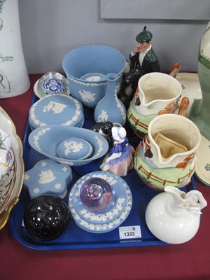 Lot 1333 - Wedgwood Jasper Ware Trinket Box, bowl, etc,...