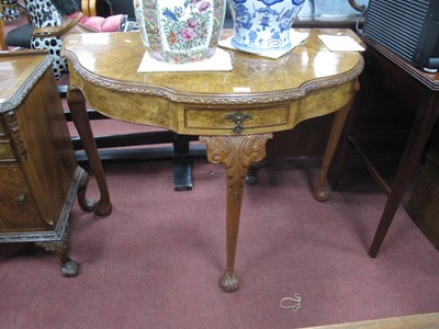 Lot 1610 - "Maple" XX Century Walnut Side Table, with a...