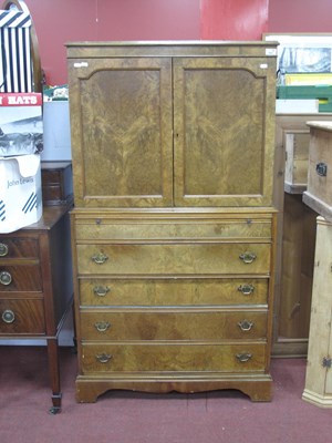 Lot 1581 - XX Century Walnut Cabinet, with twin panelled...