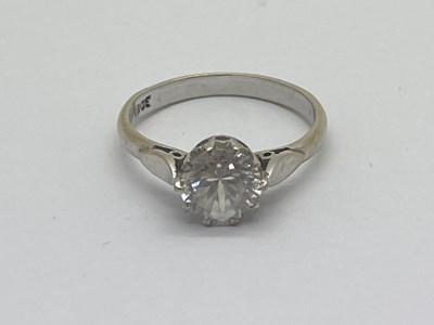 Lot 328 - A Single Stone Ring, of pointed claw setting,...