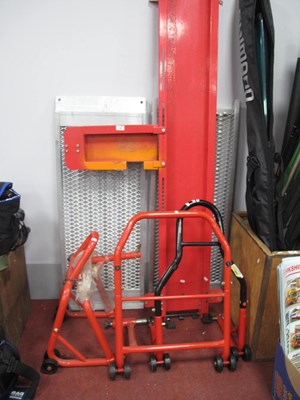 Lot 1162 - Red Painted Metal Floor Trolley, approximately...