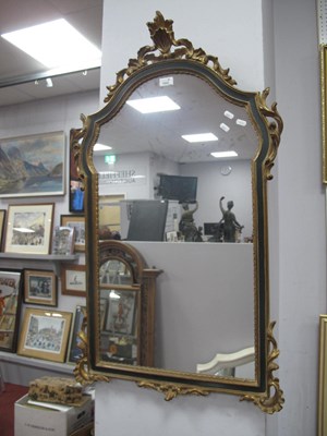 Lot 1542 - XX Century Gilt Mirror, with C scroll...