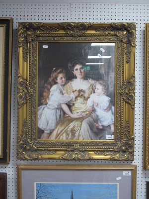 Lot 1515 - XIX Century Style Print of Mother and Two...