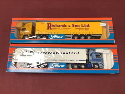 Lot 707 - Two Tekno (Holland) 1:50th Scale Diecast Model...