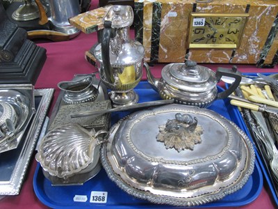 Lot 1368 - Plated Tureen, plated tea pot, plated jug, etc:...