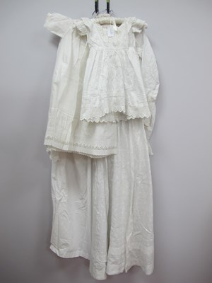 Lot 1398 - A Late Victorian Sprigged Cotton Lawn Day...