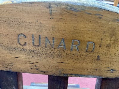 Lot 1539 - An Early XX Century Cunard Teak Folding...