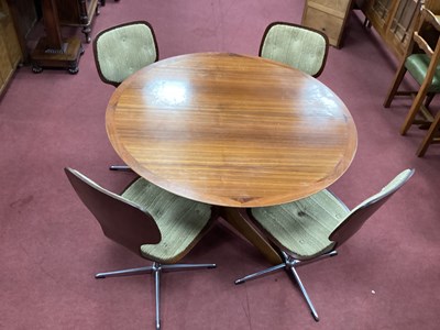 Lot 1495 - 1960's Vintage Rosewood Dining Suite, the...