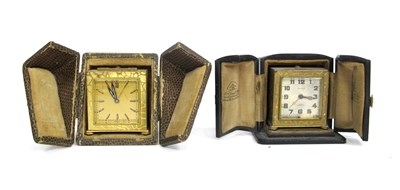 Lot 1386 - A Zenith Gilt Metal Travelling Clock, of...