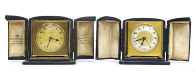 Lot 1380 - A Zenith Gilt Metal Travelling Clock, of...