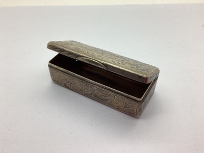 Lot 164 - A XIX Century Russian Snuff Box, (stamped...