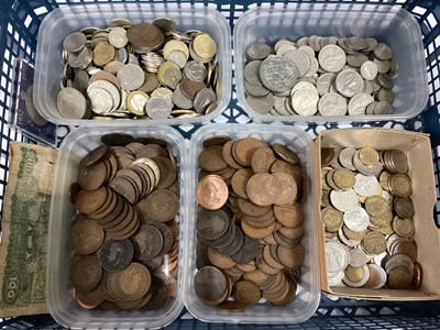 Lot 433 - Large Collection Of GB And World Coinage,...