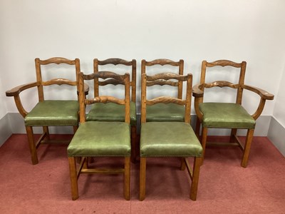 Lot 1485 - A Set of Six Yorkshire Critters Oak Dining...