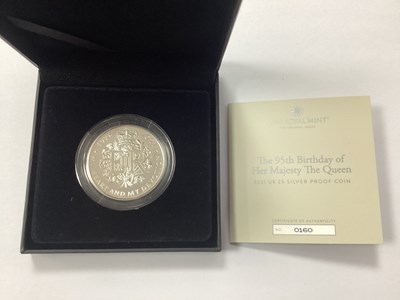 Lot 518 - Royal Mint 2021 Silver Proof UK £5 coin, to...