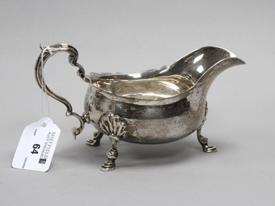 Lot 64 - A Hallmarked Silver Sauce Boat, TB&S,...