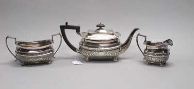Lot 53 - A Victorian Hallmarked Silver Three Piece Tea...
