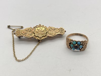 Lot 275 - An Antique Aesthetic Bar Brooch, allover...