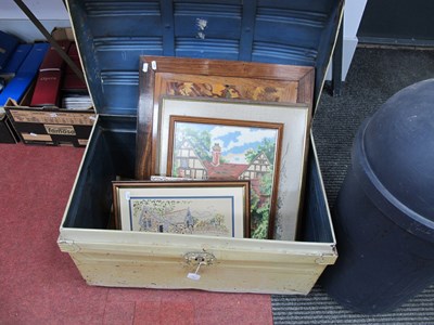 Lot 1164 - Framed marquatery picture of African ladies,...