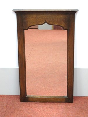 Lot 1013 - A XIX Century Oak Framed Hanging Wall Mirror,...