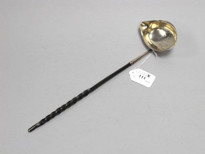 Lot 111 - A Georgian Hallmarked Silver Toddy Ladle, JS,...