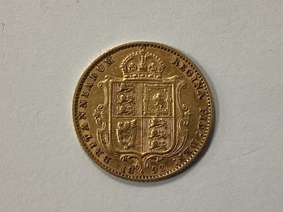 Lot 550 - 1892 Victoria 'Shield Back' Gold Half Sovereign.