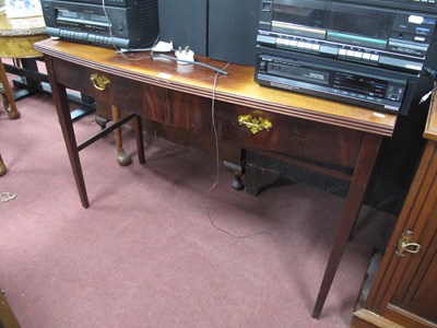 Lot 1611 - Mahogany Bow Fronted Side Table, with two...