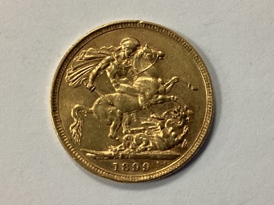 Lot 557 - 1899 Victoria Gold Sovereign, Melbourne mint.