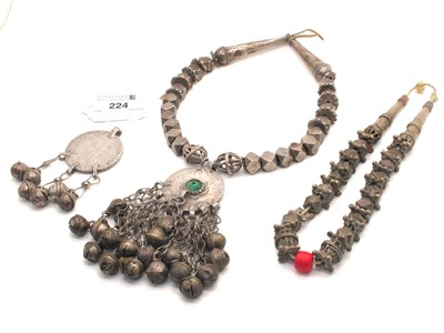 Lot 224 - Bedouin Maria Theresa Thaler Drop Necklace,...