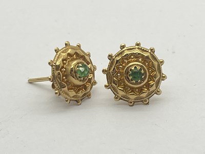 Lot 307 - A Pair of 9ct Gold Etruscan Revival Style...