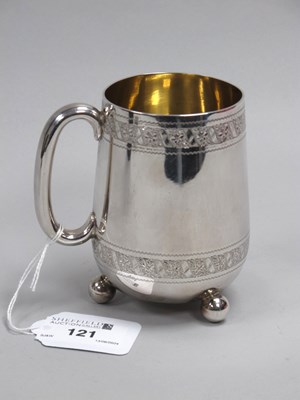 Lot 121 - A Victorian Hallmarked Silver Mug, (makers...